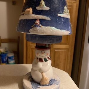 Home Interiors Snowman Candle Holder